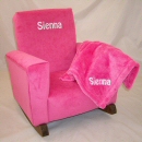 Sassy Pink Suede Toddle Rock Personalized with Sponge in White
